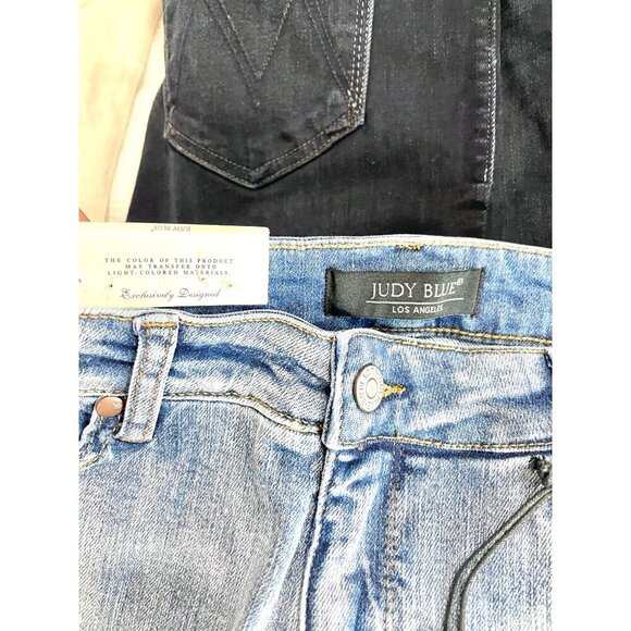 NWT Judy Blue Summer Days High Rise Tummy Control Top Flare Medium Blue 15/32 - Picture 6 of 9